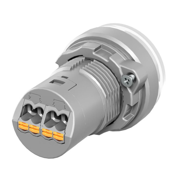 Лампа сигнальная со встроенным диодом 9-24В зажим Push-In бел. DKC M22L-F24WPU