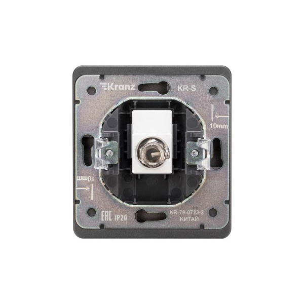 Розетка телевизионная TV СП ROUND MIELE титан Kranz KR-78-0723-2