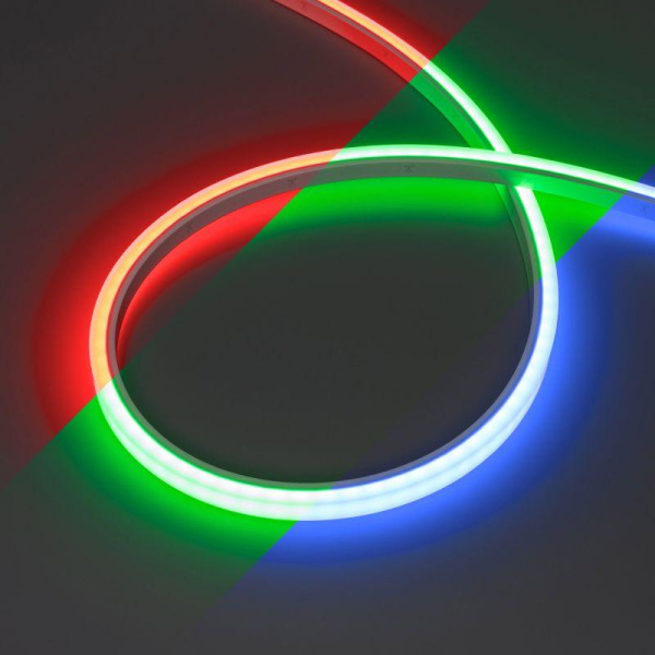 Лента светодиодная WAVE-TOP-PU-H120-10x10mm 24В RGB 10Вт/м IP68 wire x1 вывод боков. герметичная (уп.1м) Arlight 052641