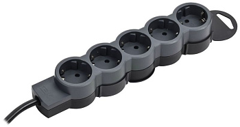 Удлинитель STANDARD У05 5 мест 5м 3х1.5кв.мм 16А черн. IEK 695048