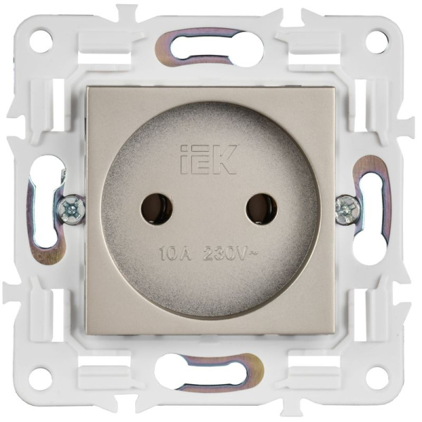 Розетка SKANDY 10А без заземл. без защ. шторок SK-R02Sh шампань IEK SK-R10-10-K37