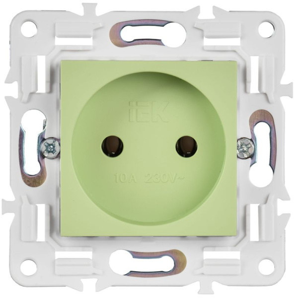 Розетка SKANDY 10А без заземл. без защ. шторок SK-R02G мятный IEK SK-R10-10-K06