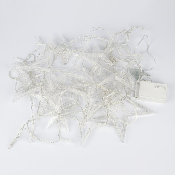 Гирлянда светодиодная "Занавес" ULD-E3007-138/DTA WARM WHITE IP20 STARS-2 3х0.7м 138LED тепл. бел. провод прозр. Uniel UL-00009939