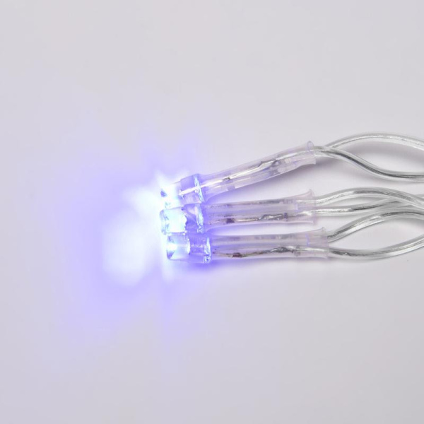 Занавес LED со статическим свечением ULD-C3020-240/STK BLUE IP44 3х2м соед. 240 диодов син. свет провод прозр. Uniel UL-00007211