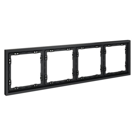 Рамка 4-м S70 пластик. графит Voltum VLS100407