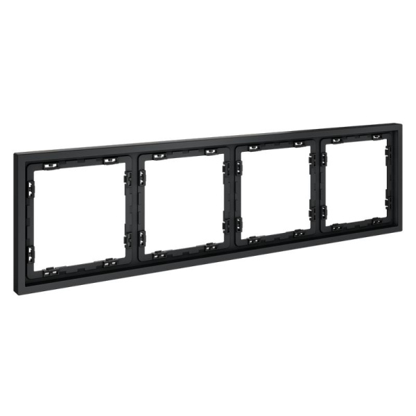Рамка 4-м S70 пластик. графит Voltum VLS100407