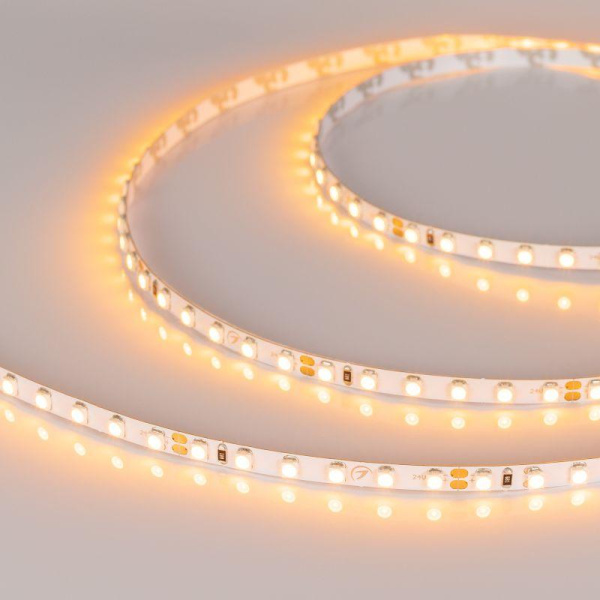 Лента светодиодная RT-A120-5mm 24V Yellow 9.6Вт/м IP20 2835 узкая (уп.5м) Arlight 015662(2)