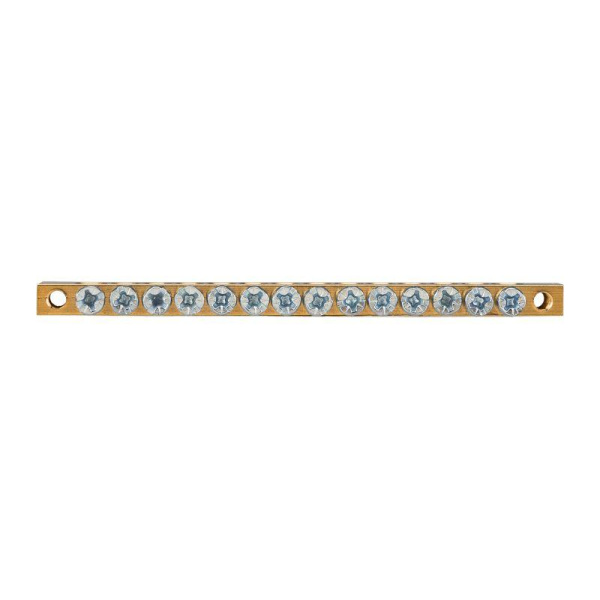 Шина PEN "земля-ноль" 6х9мм 14/2 (14 групп/крепеж по краям) Rexant 11-2369