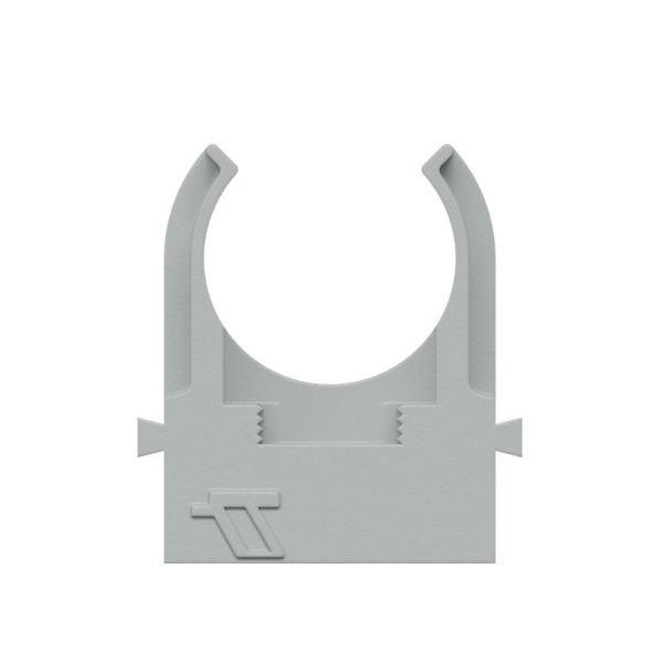 Крепеж-клипса для труб d20мм прямой монтаж сер. (уп.100шт) КМ LO67231