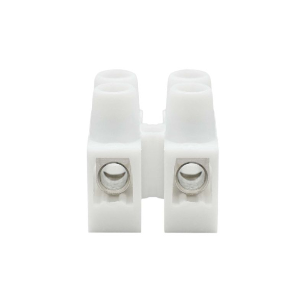 Колодка клеммная 2х2.5кв.мм 24А полипропилен 450В 85град.C бел. DKC 43102PL/B