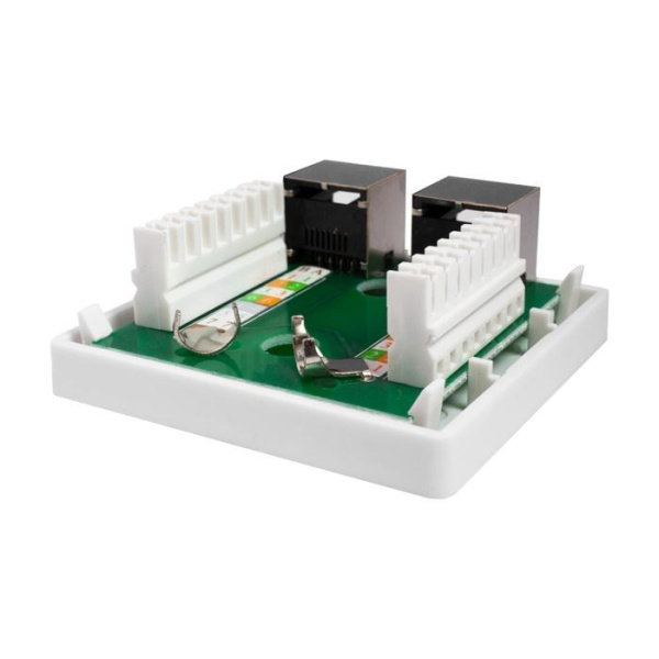 Розетка компьютерная 8P8C RJ-45 FTP кат.5E 2 порта (DIY) SUPRLAN 10-0308-1