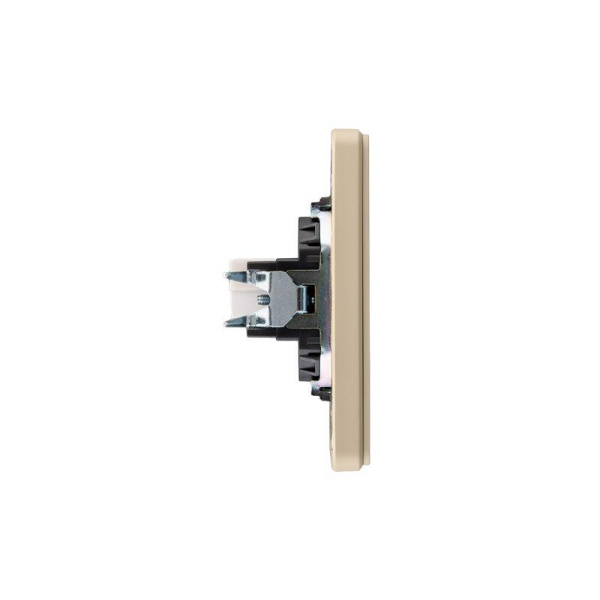Розетка компьютерная 1-м СП ROUND 16А IP20 250В RJ45 кат.6 шелк Kranz KR-78-0724-7