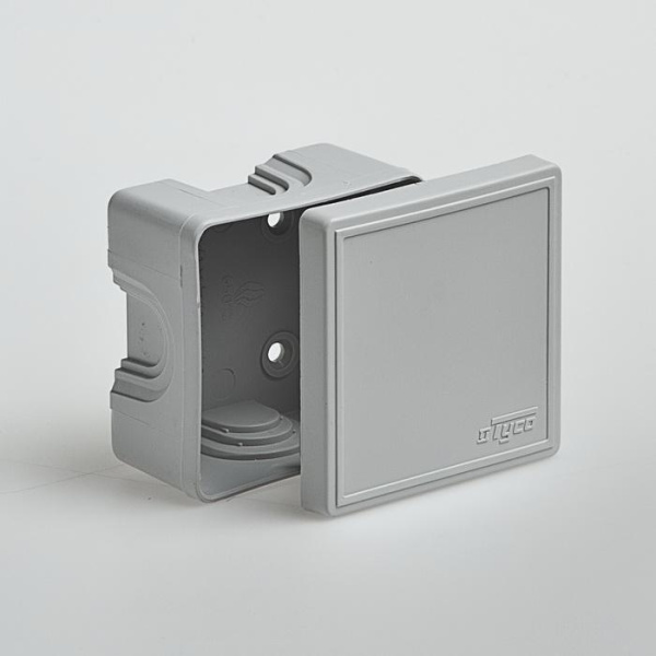 Коробка ОП Тусо распаячная 70х70х40мм свет. сер. IP44 Ruvinil 65006