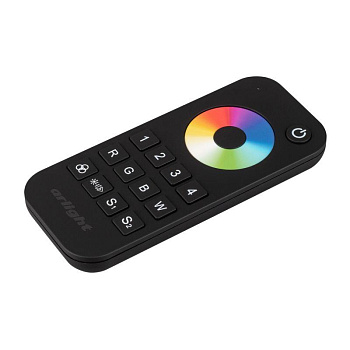 Пульт SMART-R26-RGBW 4 зоны 2.4G IP20 пластик 5 лет черн. Arlight 023477