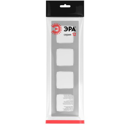 Рамка 4-м 12-5204-03 Классик алюм. Эра Б0067692
