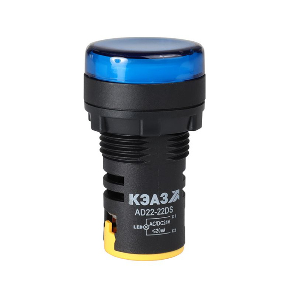 Лампа AD22DS(LED) матрица 22мм 24В AC/DC син. КЭАЗ 303941