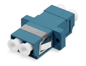 Соединитель проходной LC-LC duplex SM (для одномодового кабеля) корпус пластмассовый (SC Adapter Simplex dimension) DLC-DLC-SM Cabeus 7132c