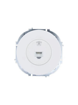 Розетка телефонная СП OSEN RJ11 евро механизм белая LEZARD 743-0288-137