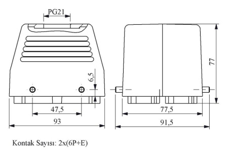 Розетка 12 полюсов 35А EMAS EBM612PU30