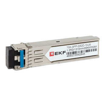 Модуль SFP 1.25Гб двойн. одномодовое оптоволокно 1310нм дальность 20км TSX EKF TSX-SFP-GS2D-13-20