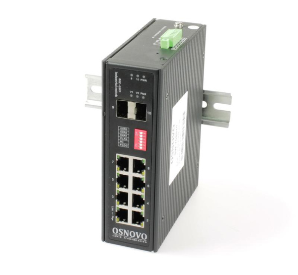 Коммутатор промышленный SW-70802/I Gigabit Ethernet на 10 портов OSNOVO 14074