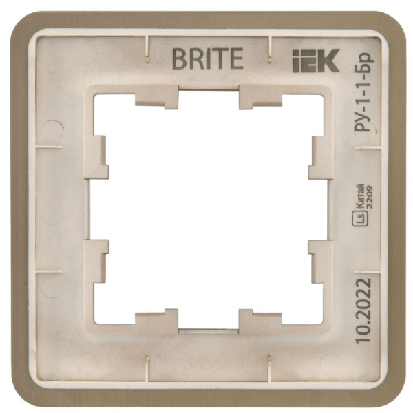 Рамка 1-м BRITE РУ-1-1-Бр метал. латунь RE IEK BR-M12-M-01-K49