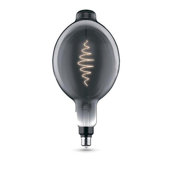 Лампа светодиодная филаментная Black Filament 8.5Вт BT180 тонированная 1800К тепл. бел. E27 165лм GAUSS 152802005