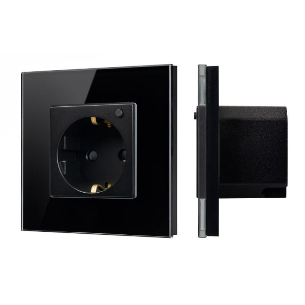 Розетка электрическая 1-м СП SCT-OMALI-EUZB1-PL-BK 16А IP20 240В Zigbee Arlight 050216