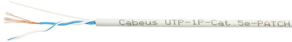 Кабель витая пара U/UTP кат.5E 1х2х26AWG patch PVC нг(А)-LS UTP-1P-Cat.5e-PATCH сер. (уп.500м) Cabeus 7286c