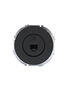 Розетка телефонная СП OSEN RJ11 евро механизм черн. бархат LEZARD 743-4288-137