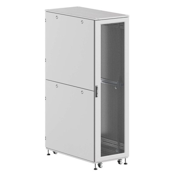 Шкаф напольный разобранный 19дюйм IT-CQE-N 42U 600х1000мм крыша с вырубкой дверь перф. и двойная перф. двойные боковые панели сер. RAL7035 DKC R5ITN42610FP1P2SG