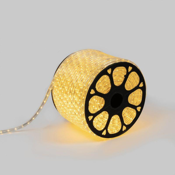 Шнур светодиодный Дюралайт фиксинг 24В 13мм 36LED/м тепл. бел. постоянное свечение модуль 0.5м (уп.100м) Neon-Night 121-166
