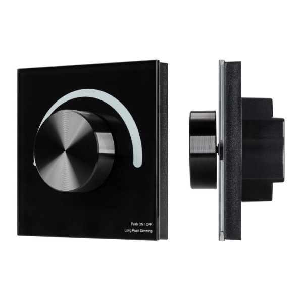 Панель роторная SMART-P91-DIM-G-SUF 230В 2.4G IP20 пластик черн. Arlight 028425