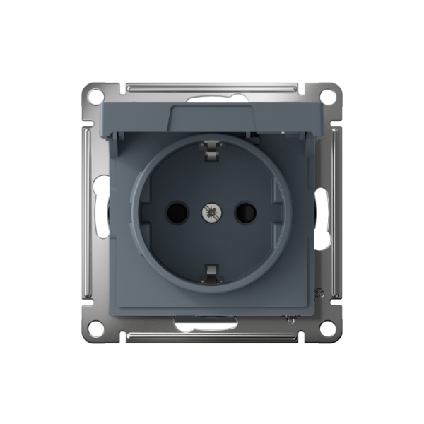 Розетка AtlasDesign 16А IP20 с заземл. защ. шторки с крышкой быстрозажим. клем. механизм грифель SE ATN000746S