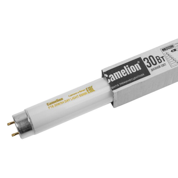 Лампа люминесцентная FT8-30W/54 30Вт T8 6500К G13 Camelion 3008
