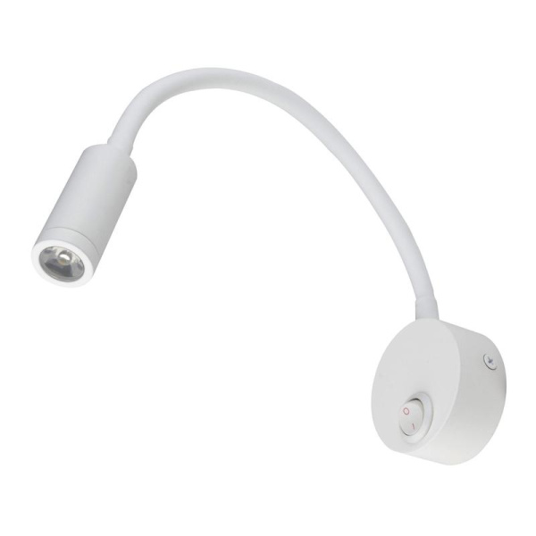 Светильник светодиодный ULT-F21-3W/4000K IP20 WHITE 85-265В 4000К настенный гибкий белый свет бел. Uniel UL-00004175