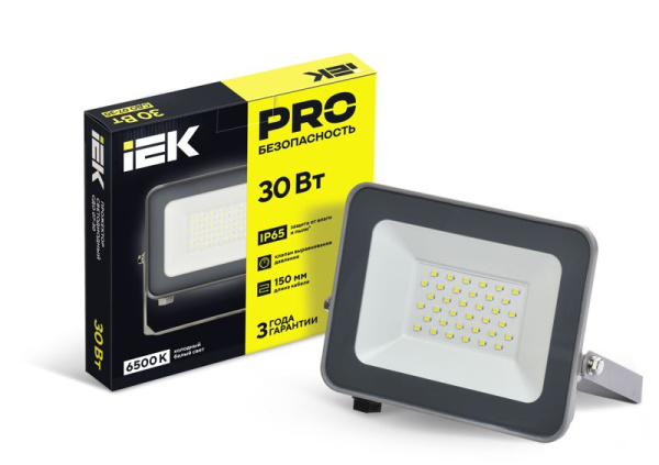 Прожектор светодиодный СДО 07-30 30Вт 6500К IP65 сер. IEK LPDO701-30-K03