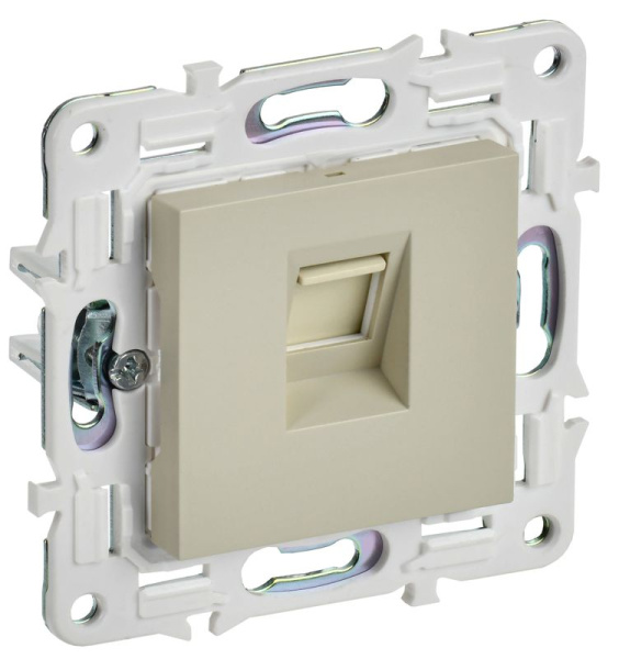 Розетка компьютерная RJ45 кат.6 SKANDY SK-K02B беж. IEK SK-K10-2-K10