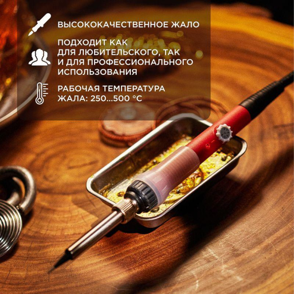 Паяльник с керам. нагревателем 250-500град.C 220В 60Вт (Japan type) Rexant 12-0613