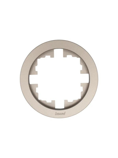 Рамка 1-м OSEN горизонт. круглая титан LEZARD 744-3700-146