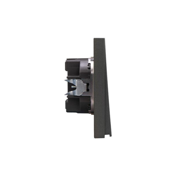 Выключатель 1-кл. СП STRONG MIELE 10А графит Kranz KR-78-0705-6