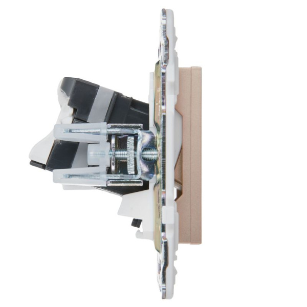 Розетка компьютерная двойн. RJ45 кат.5E SKANDY SK-K03Sa песочн. IEK SK-K20-1-K98