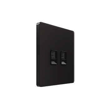 Розетка информационная 2-м СП Systeme Infinity RJ45 кат.5E IP20 полярная ночь SE FSE001085