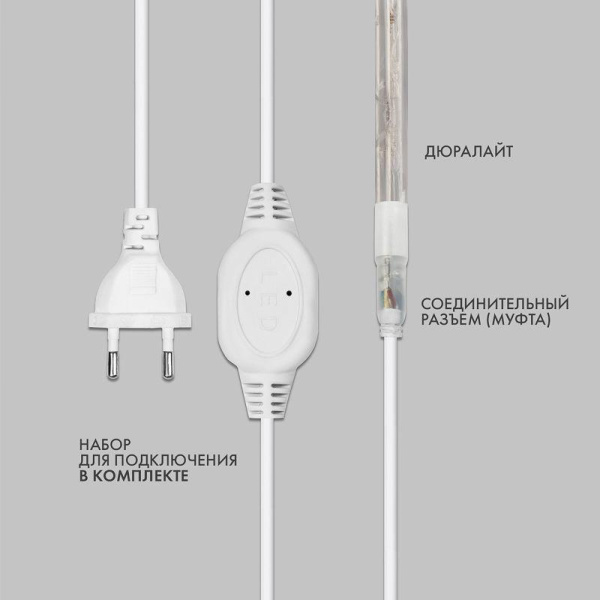 Шнур светодиодный Дюралайт фиксинг 2Вт 36LED/м син. (уп.100м) Neon-Night 121-123