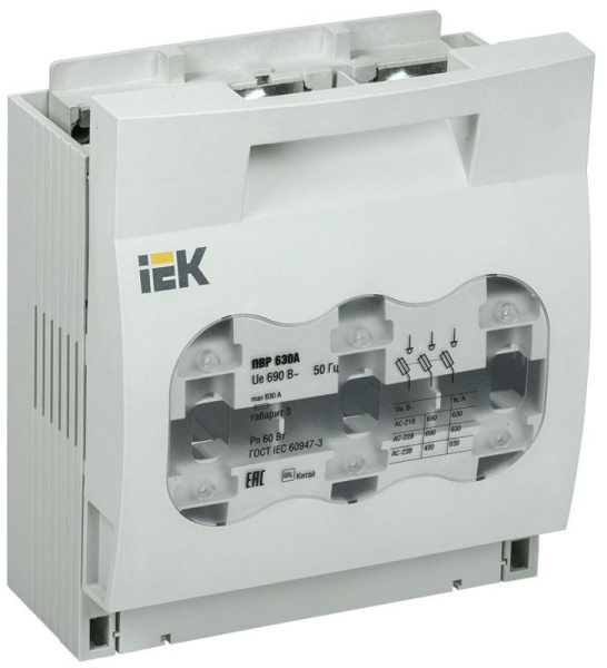 Выключатель-разъединитель-предохранитель 630А KARAT IEK SRP-40-3-630