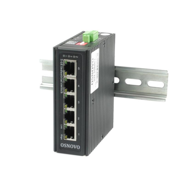Коммутатор промышленный SW-70500-I Gigabit Ethernet на 5GE RJ45 портов OSNOVO 14037