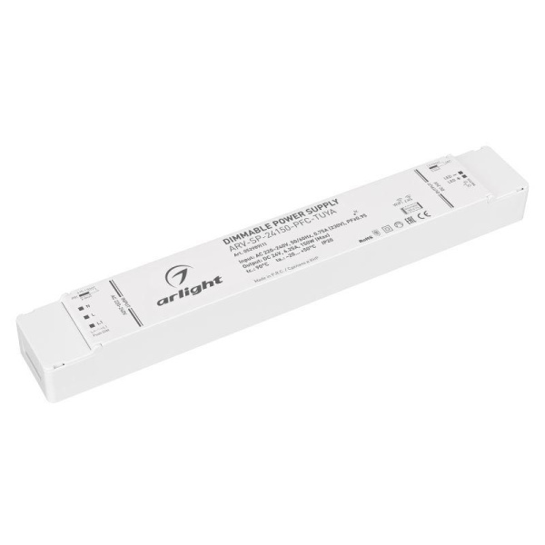 Блок питания ARV-SP-24150-PFC-TUYA 24В 6.25А 150Вт WiFi 2.4G IP20 пластик Arlight 052989 1