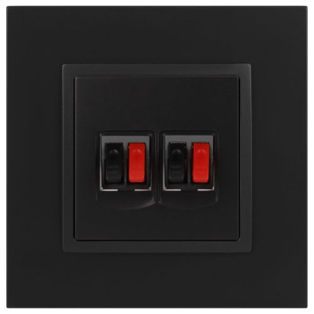 Розетка аудио 2мод. 14-3112-05 Elegance антрацит ЭРА Б0034330