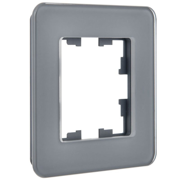 Рамка 1-м BRITE РУ-1-2-Бр стекло графит RE IEK BR-M12-G-41-K53