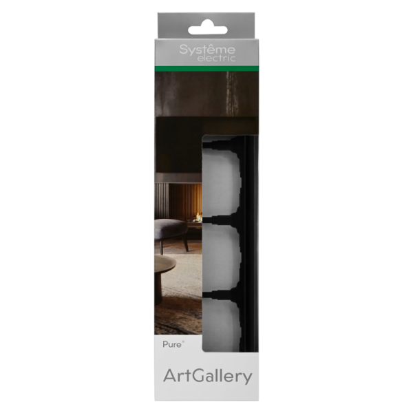 Рамка 4-м ArtGallery Pure органич. стекло черн. SE GAL321004